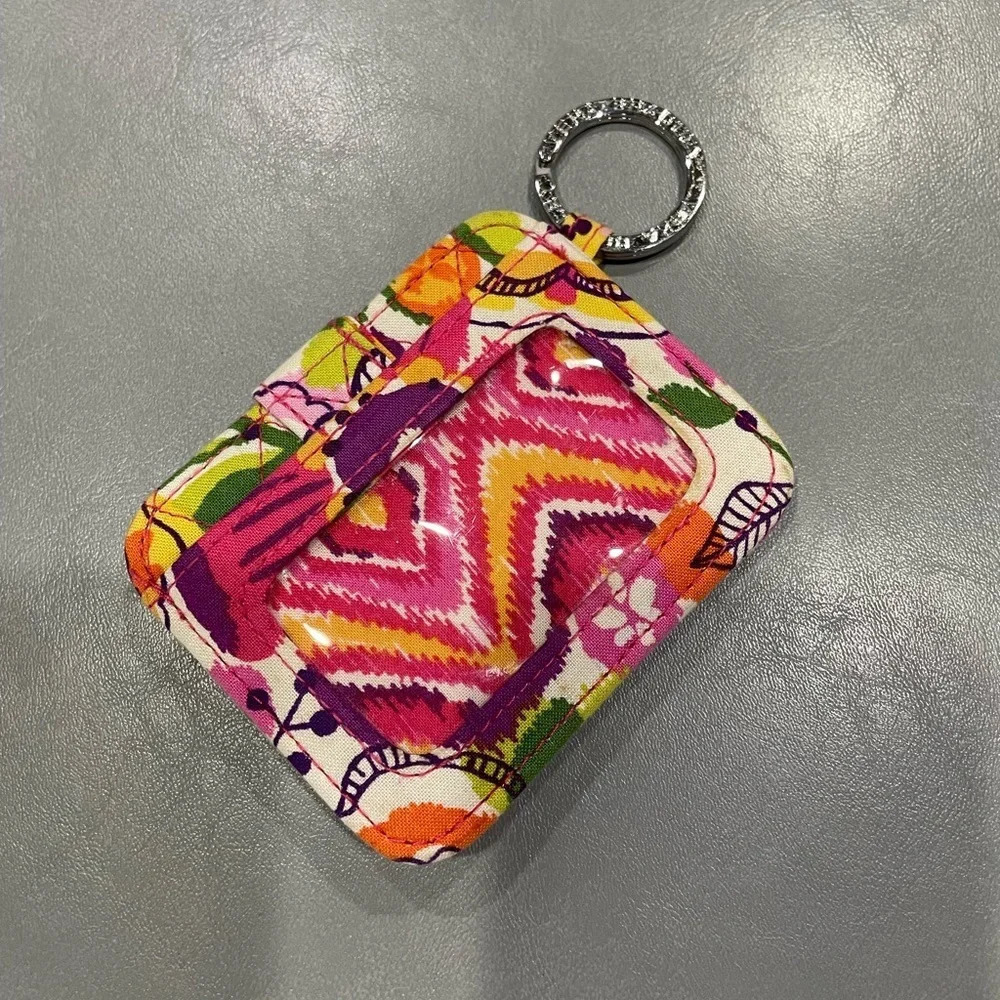 Vera Bradley Wallet Small Card Holder with Clear Pocket for ID